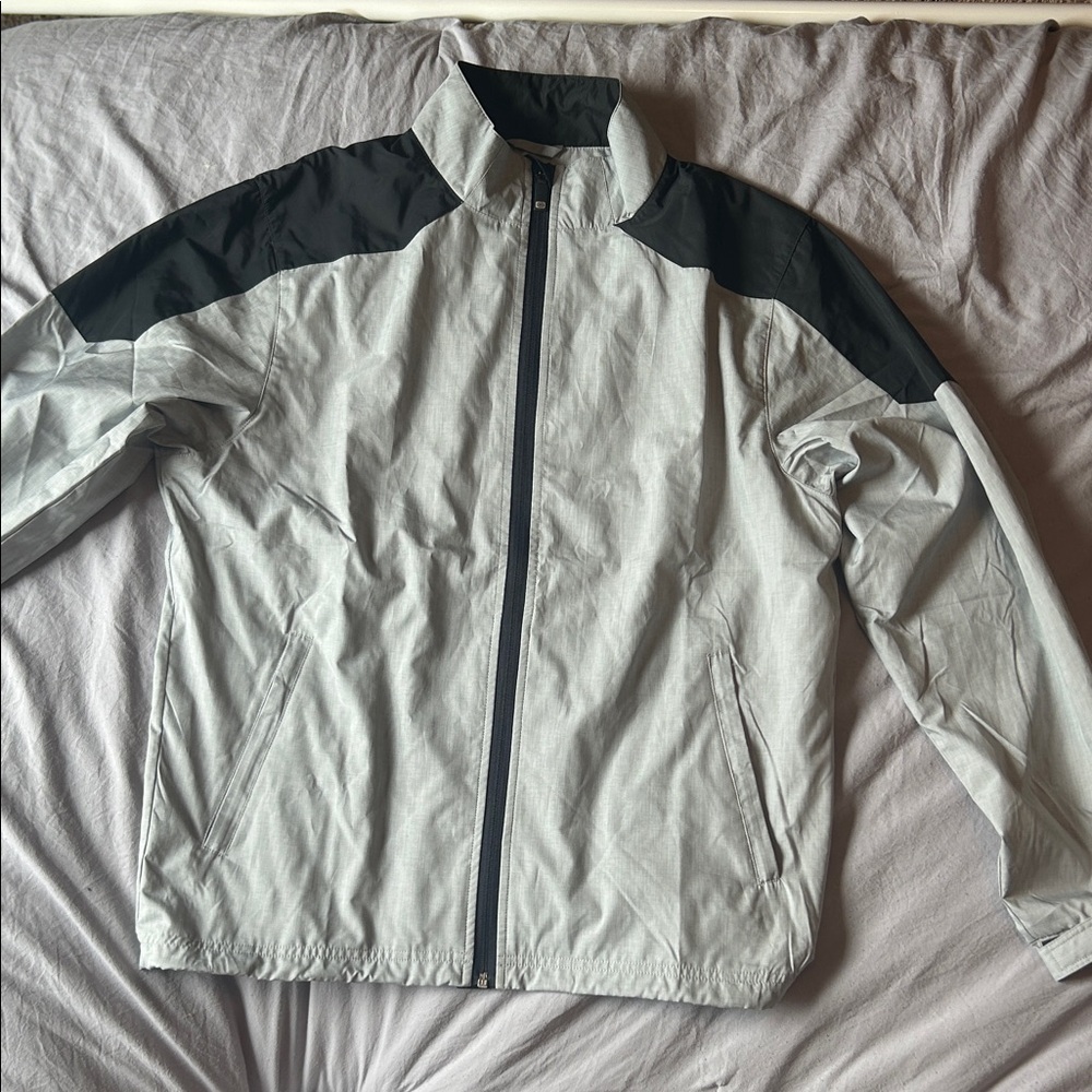 Men's Size Small Gray and Black Windbreaker Jacket